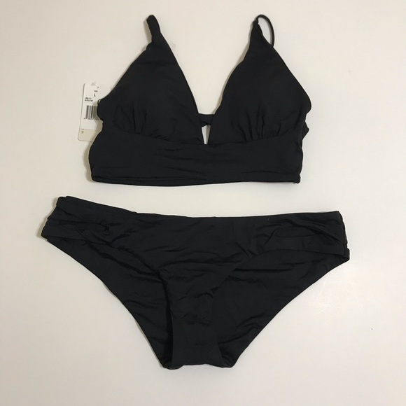 NWT L Space Black 2 Piece Bikini - Picture 3 of 7
